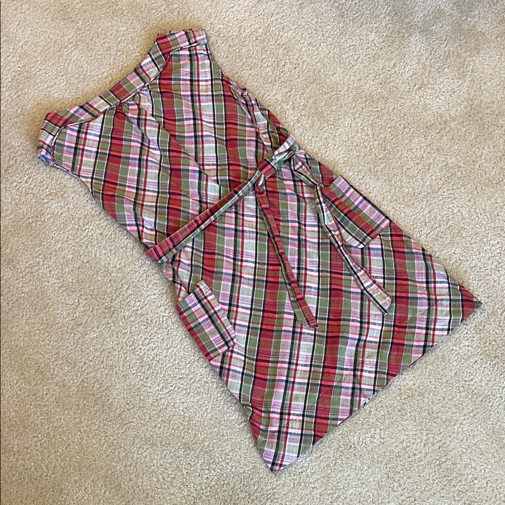 Lands' End Multicolor Plaid Dress